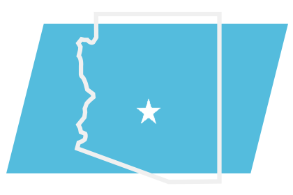 Arizona state outline.