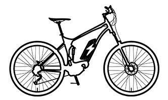 Electric bike illustration.