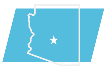 Arizona state outline.