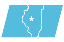 Illinois state outline.